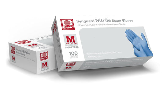 Blue Nitrile Exam Gloves — Powder-Free, Latex-Free